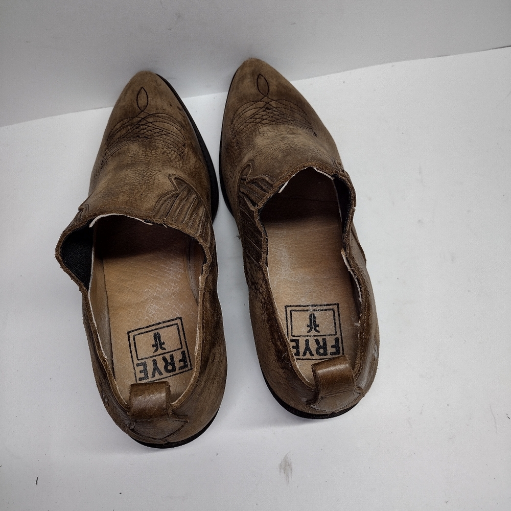 Frye Billy Shootie Western ankle leather brown/distressed 9B (discontinued) - Picture 6 of 11